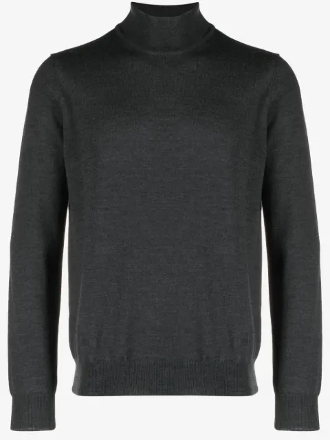 Corneliani roll-neck virgin wool jumper