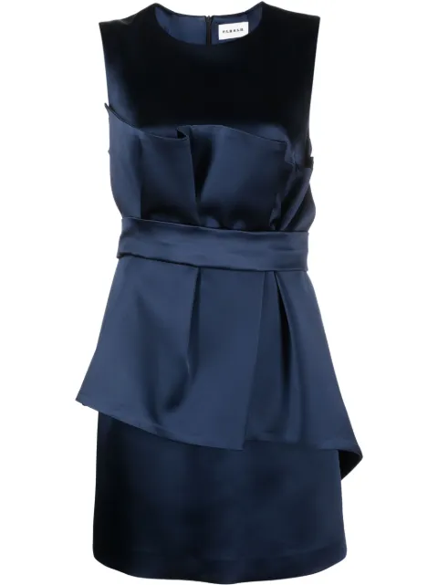 P.A.R.O.S.H. satin belted sleveless minidress 