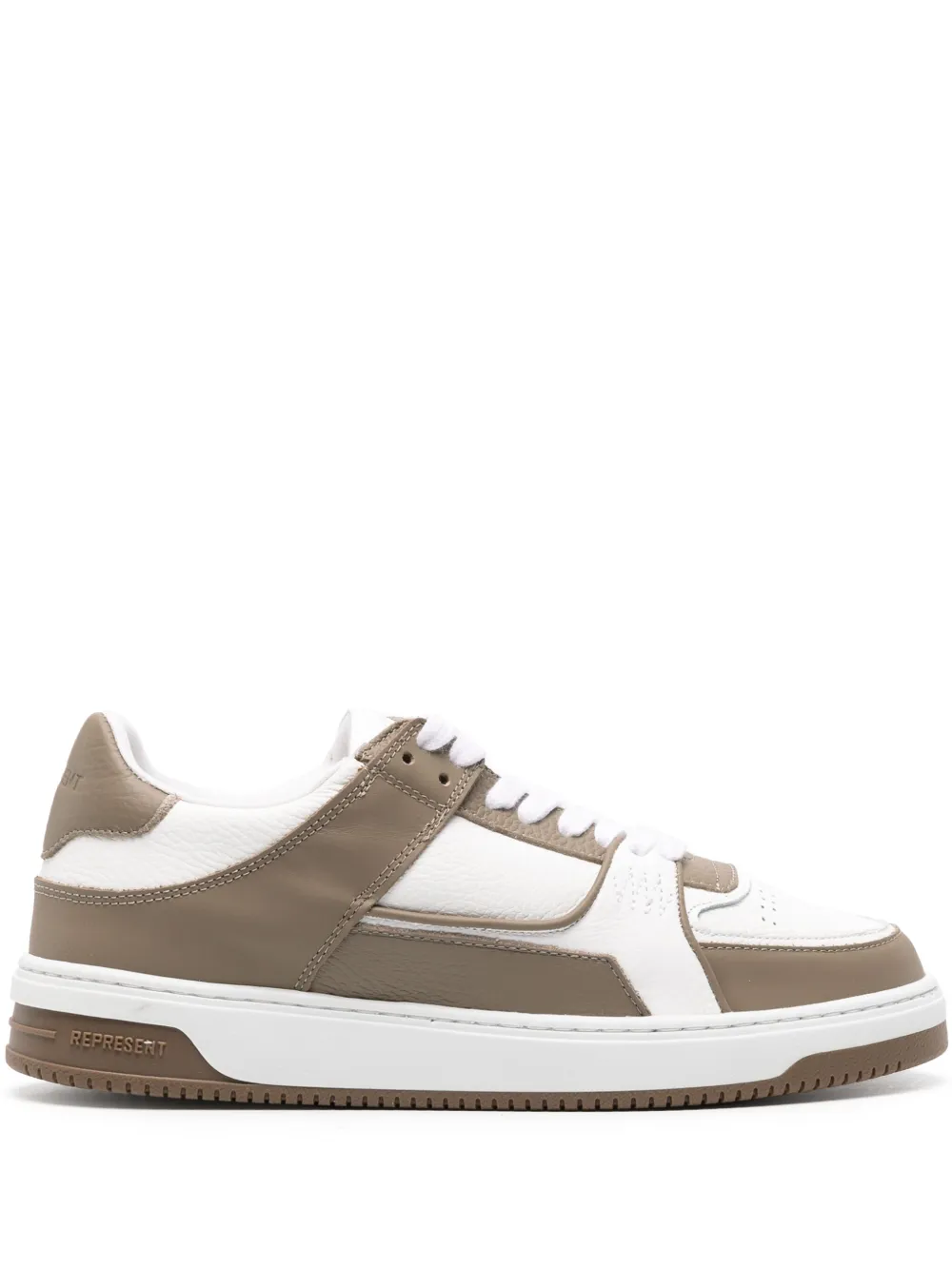 Represent Apex Leather Trainers In Nude