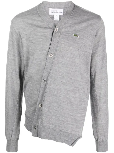 Comme Des Garçons Shirt x Lacoste asymmetric wool cardigan
