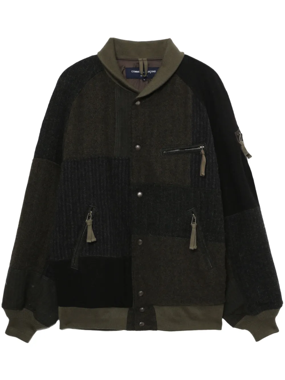 Comme Des Garçons Homme Bomber con tasche - Verde