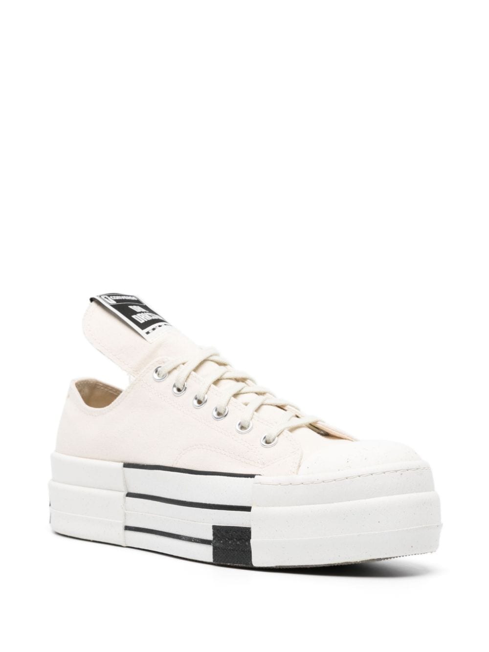 Shop Converse X Drkshdw Oversized-tongue Lace-up Sneakers In Neutrals