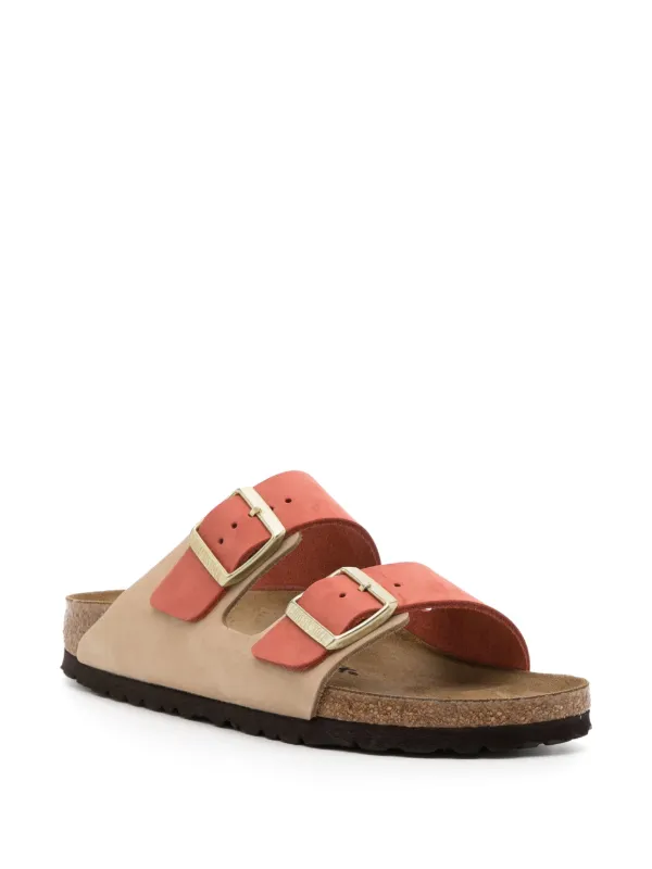 red and pink birkenstock