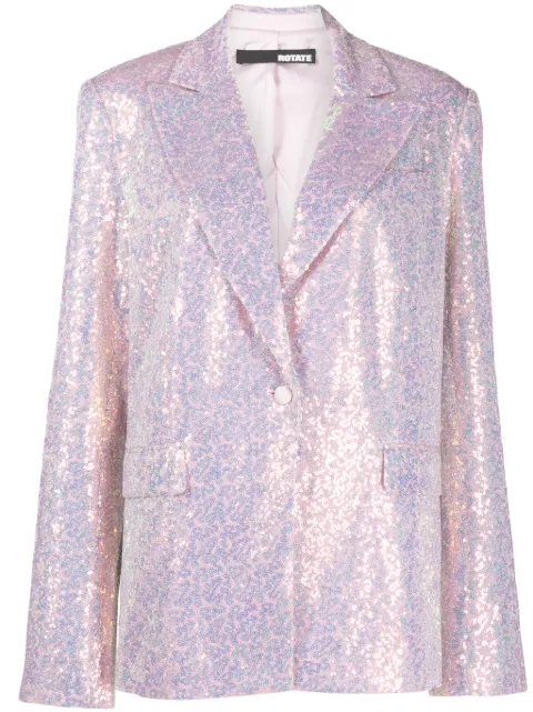 ROTATE BIRGER CHRISTENSEN sequin-embellished single-breasted blazer