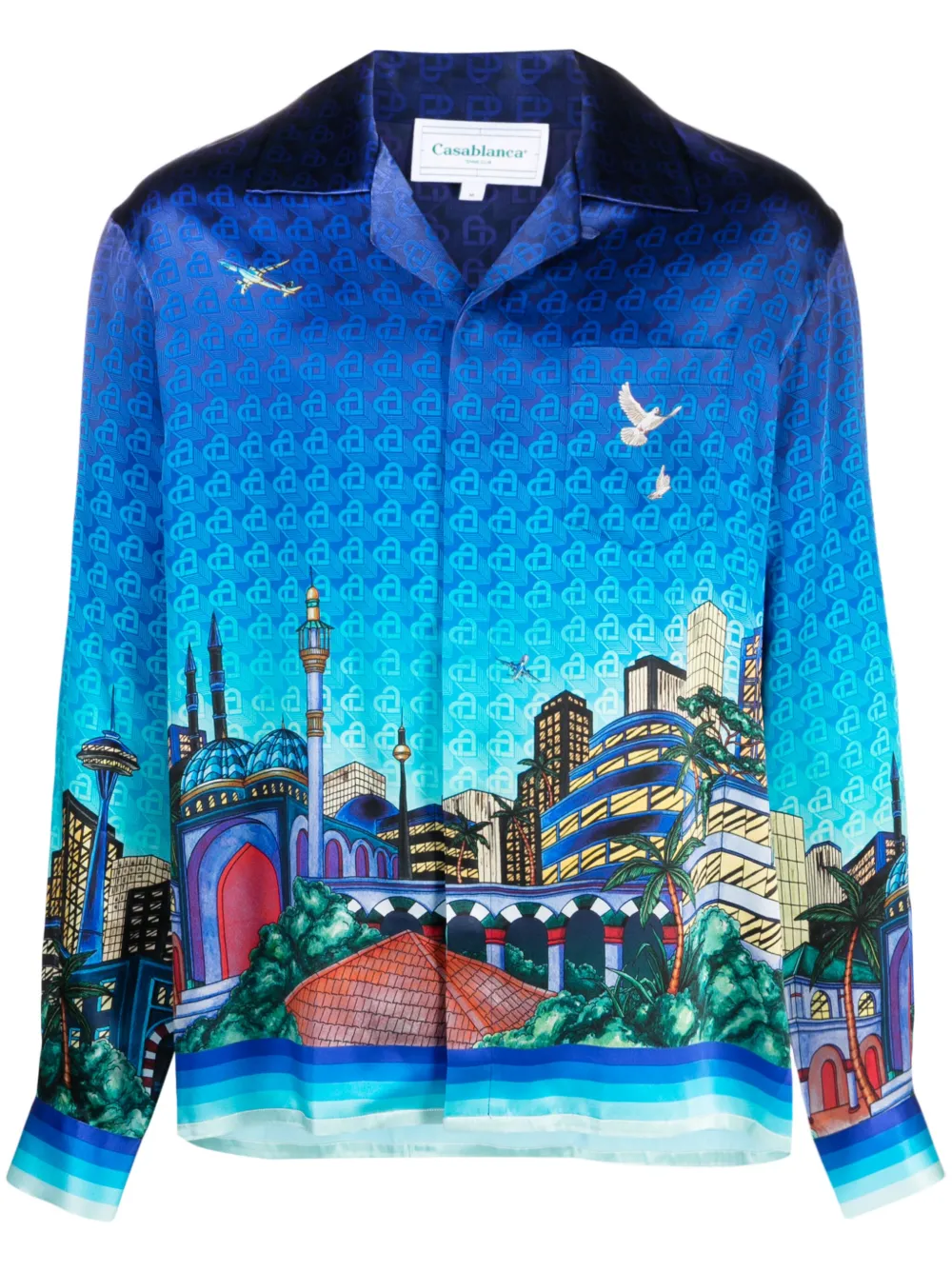 CASABLANCA THE NIGHT VIEW SILK SHIRT I