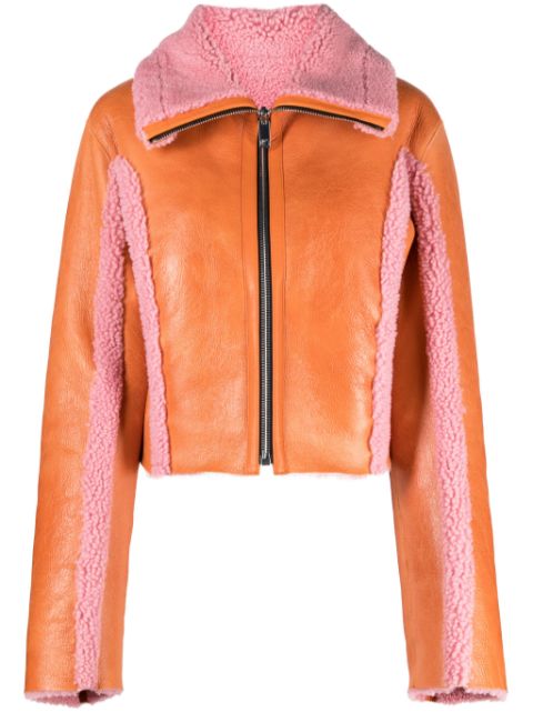 Diesel two-tone leather jacket Women