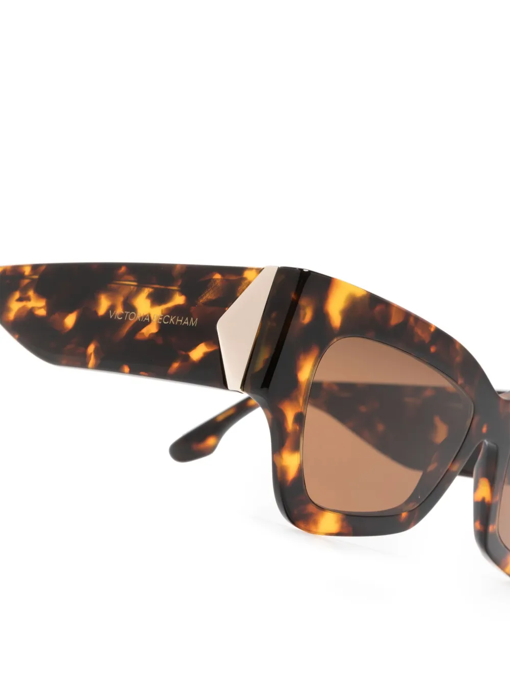 Victoria Beckham Eyewear Zonnebril met vierkant montuur Bruin
