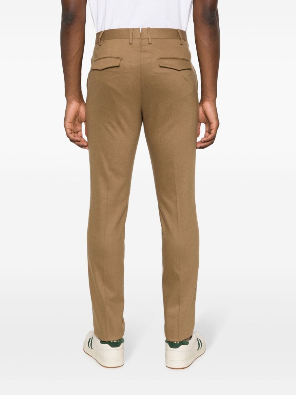 Shop Pt Torino Mid-rise Straight-leg Trousers In Neutrals