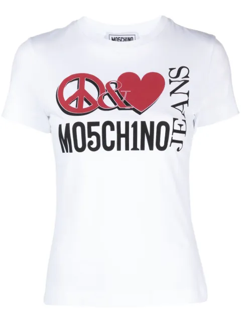 MOSCHINO JEANS logo-print cotton T-shirt