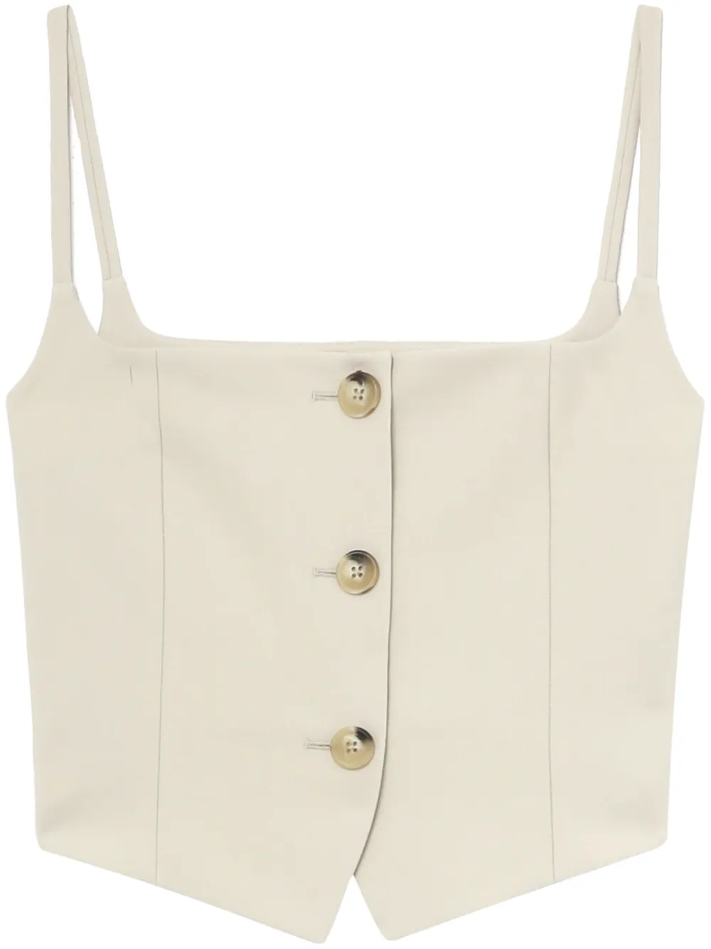 Helmut Lang Crop Blazer Top In Neutrals
