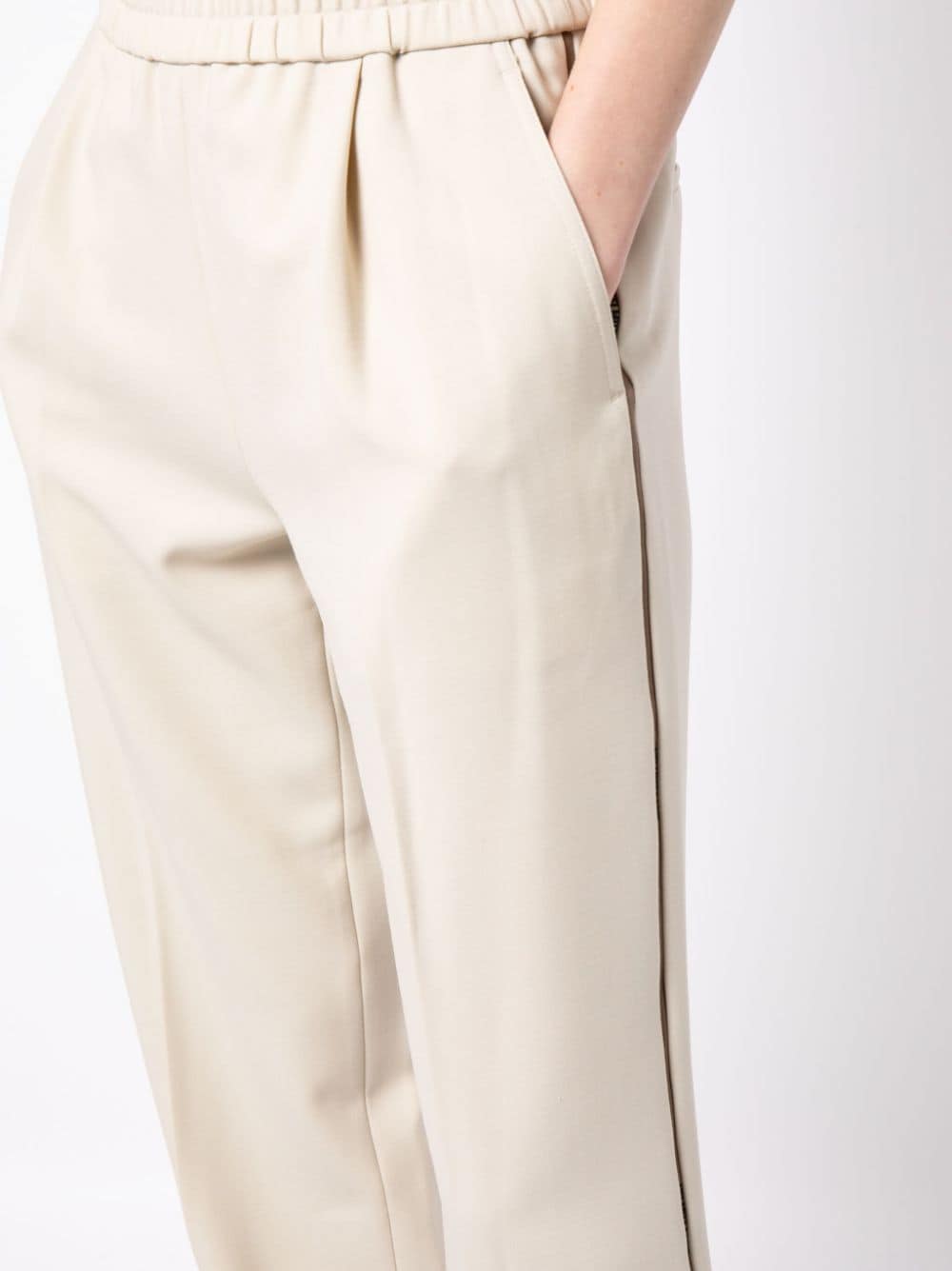 Helmut Lang Broek met afwerking Beige