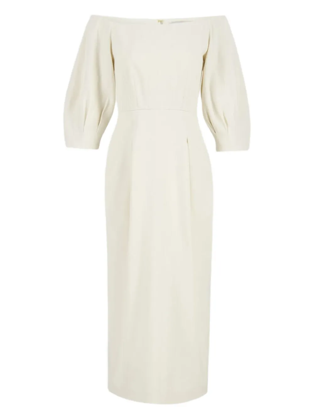 Majano off-shoulder puff-sleeves midi dress