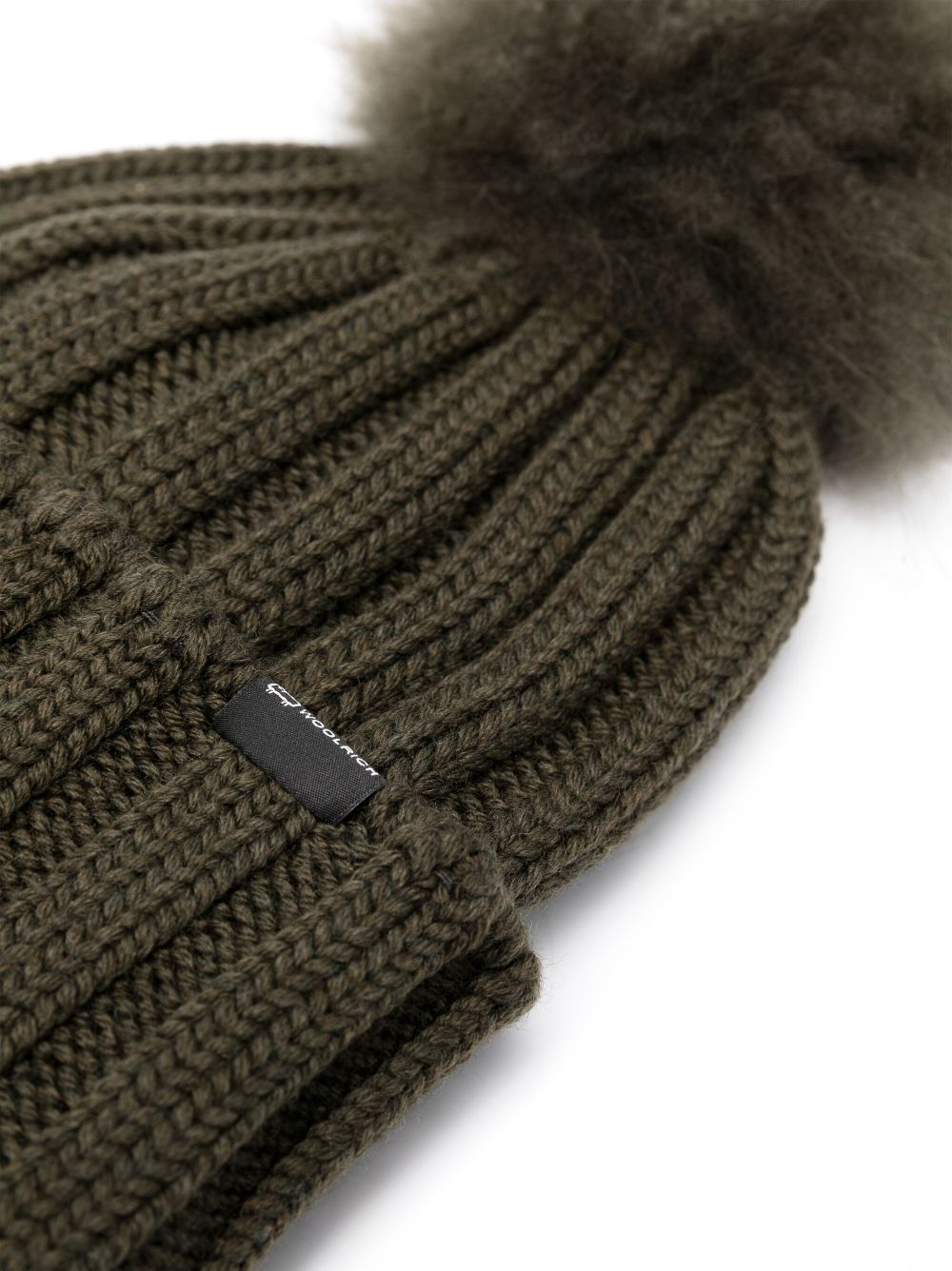 Woolrich pompom virgin-wool beanie - Groen