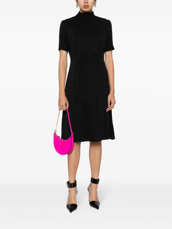 Givenchy 4G-jacquard Silk Midi Dress | Black | FARFETCH