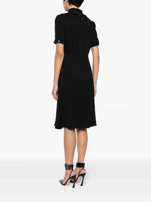 Givenchy 4G-jacquard Silk Midi Dress | Black | FARFETCH