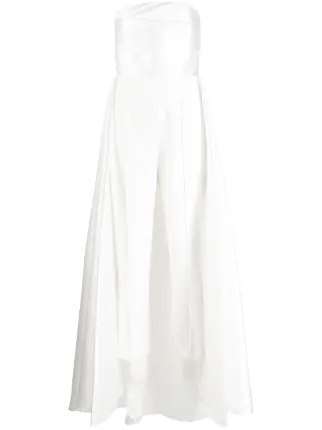 Solace London The Astra Draped Jumpsuit White FARFETCH LB