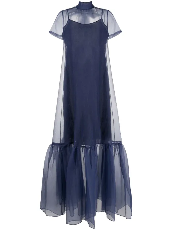 blue staud dress STAUD Laura Linen Dress main image 0