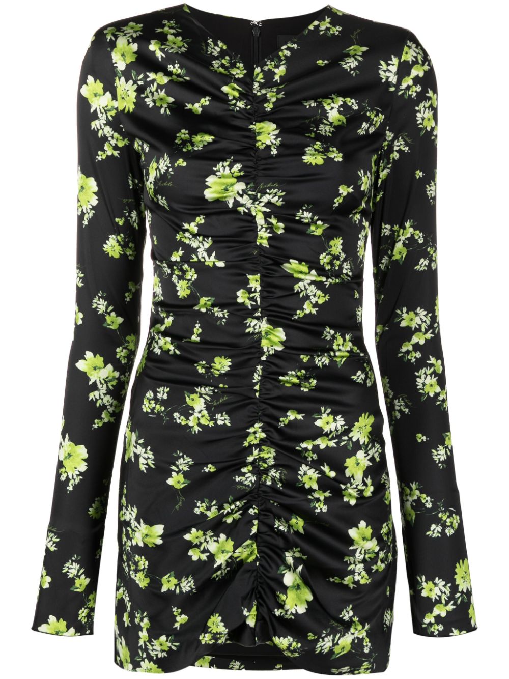 Rotate Floral Print Ruched Minidress Farfetch