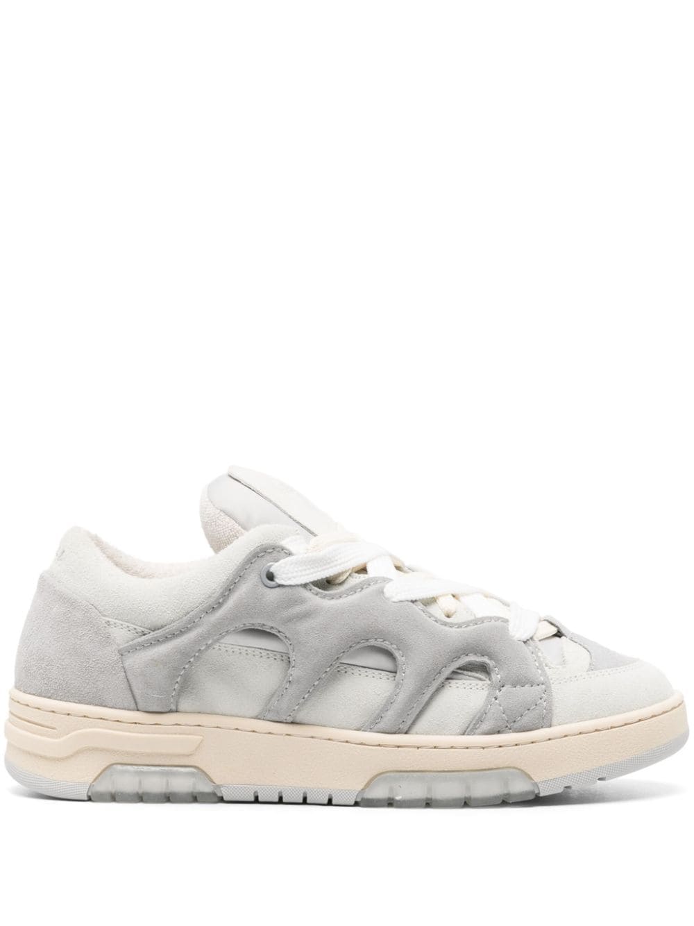 SANTHA logo-patch Panelled Sneakers - Farfetch