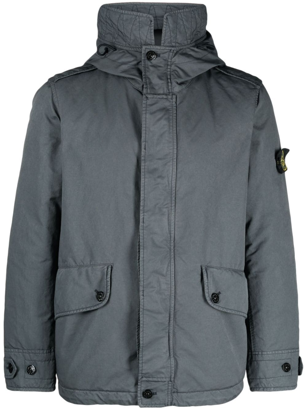 Stone Island David TC Compass logo-patch jacket - Grey