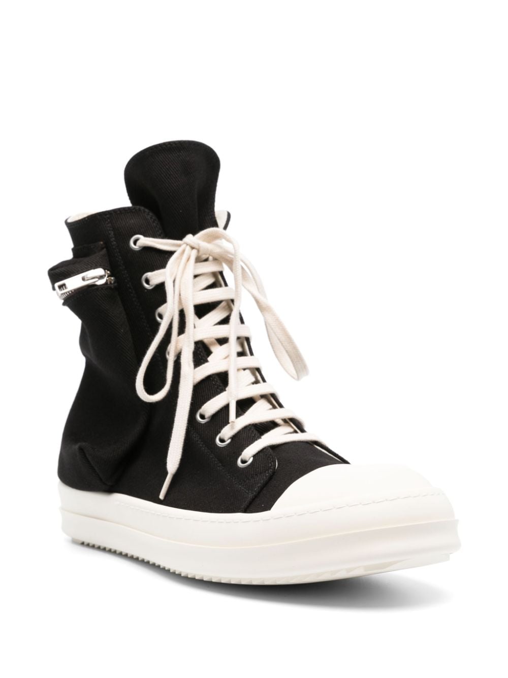 Rick Owens lace-up high-top sneakers - Zwart