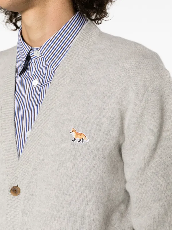 Maison Kitsuné フォックスモチーフ カーディガン | グレー