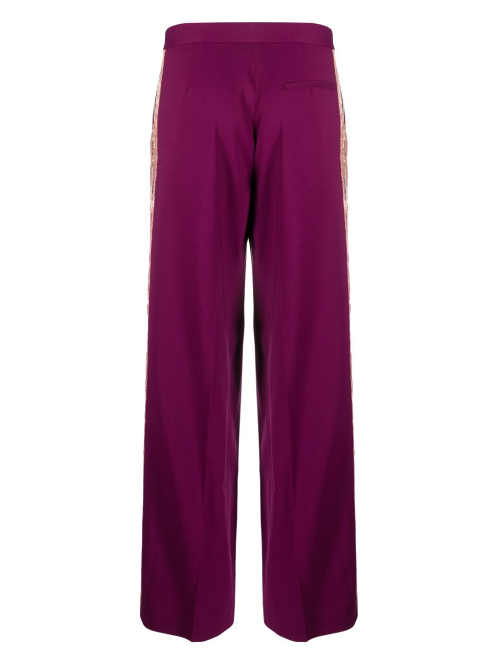 Shop Callas Milano Viva Wide-leg Tuxedo Trousers In Purple
