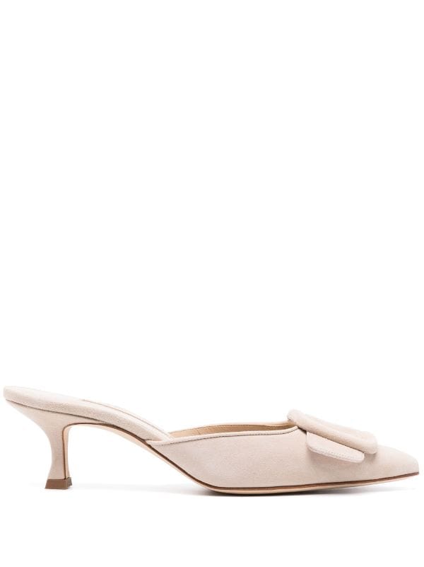 Manolo Blahnik Maysale 50mm Suede Pumps - Farfetch