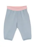 Emporio Armani Kids logo-waistband tapered track pants - Blue