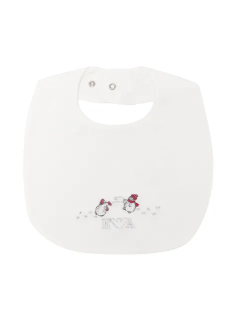 Emporio Armani Kids embroidered cotton bib 