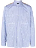 Junya Watanabe MAN panelled cotton shirt - Blue