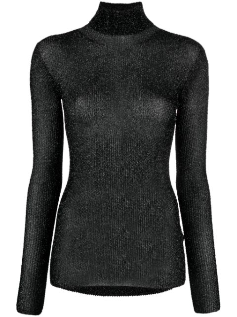 ISABEL MARANT Izzi semi-sheer lurex jumper Women