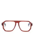 Victoria Beckham Eyewear navigator-frame clear-lenses glasses - Red