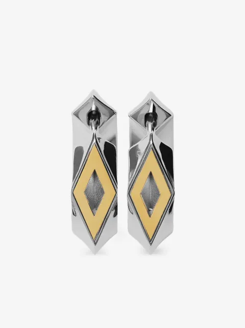 Burberry Hollow 双色圆形耳环