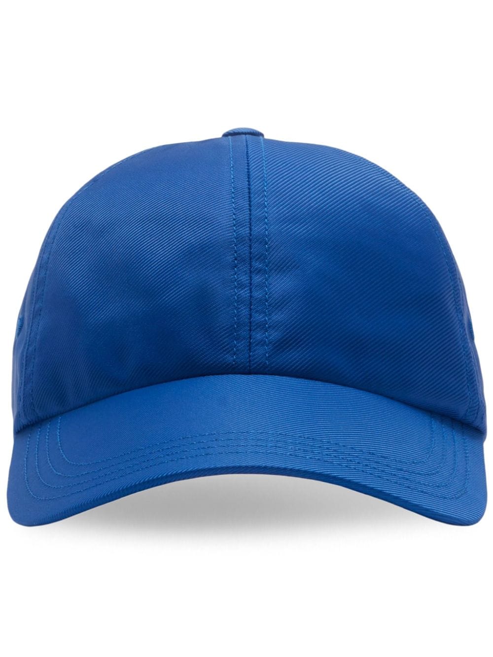 Burberry Logo刺绣六面拼接棒球帽 In Blue