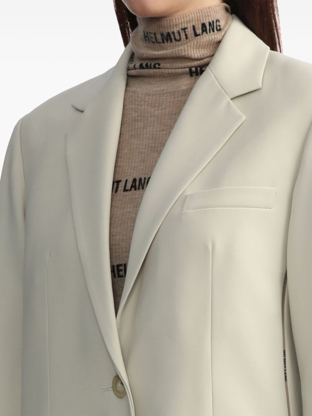 Shop Helmut Lang Tailored Single-breasted Blazer In Nude