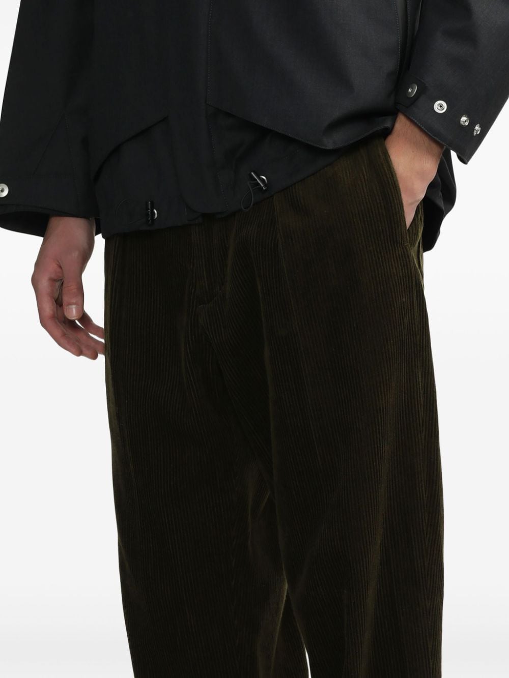 Engineered Garments Ribfluwelen broek Groen