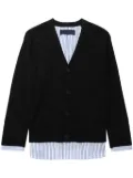 Juun.J layered knitted cardigan - Black