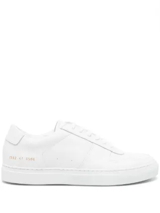 Common Projects Serial number print Leather Sneakers Farfetch