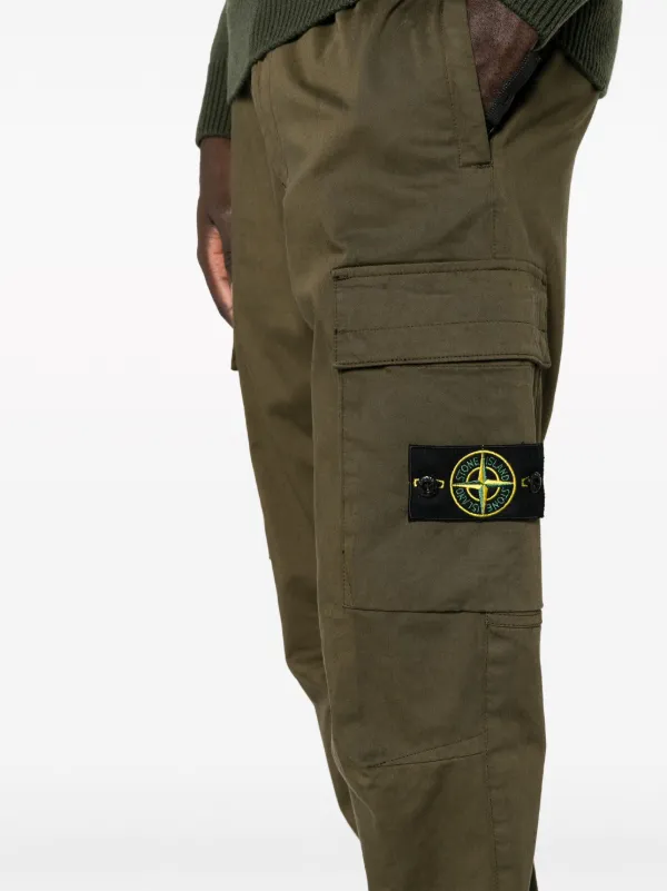 Stone island elastic waist cargo joggers