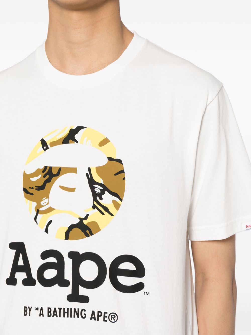 AAPE BY *A BATHING APE Katoenen T-shirt met print Wit
