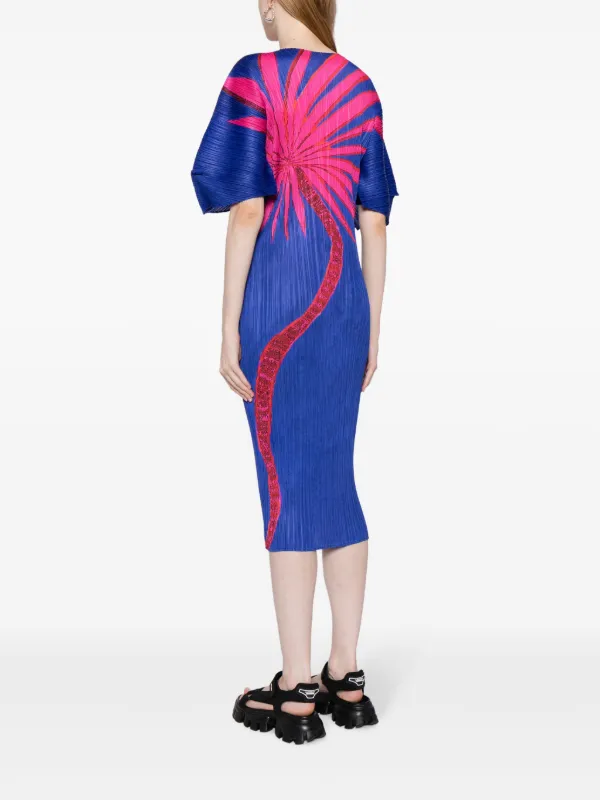 Pleats Please Issey Miyake フローラル プリーツドレス - Farfetch