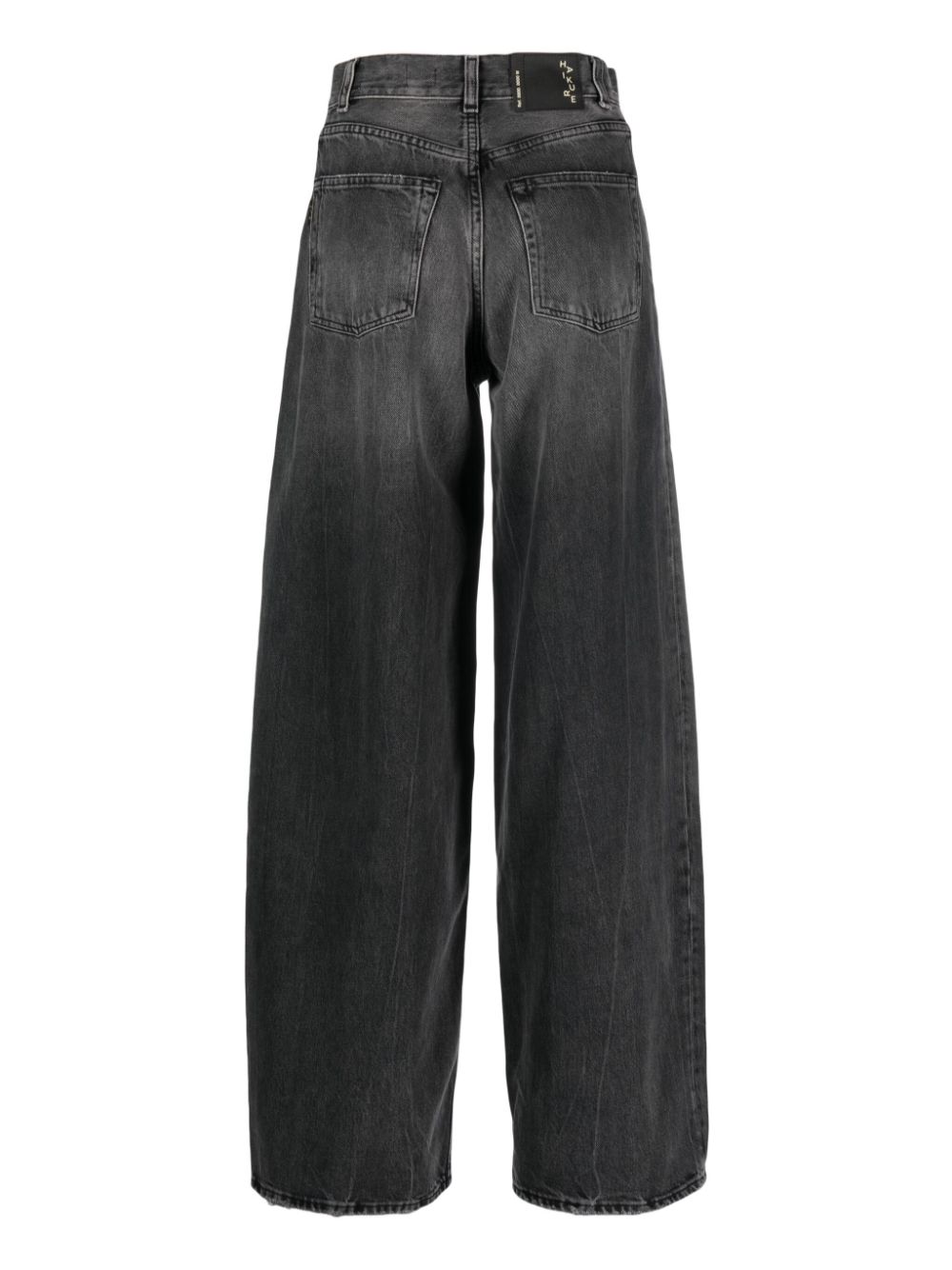 Haikure zip-up wide-leg jeans - Zwart
