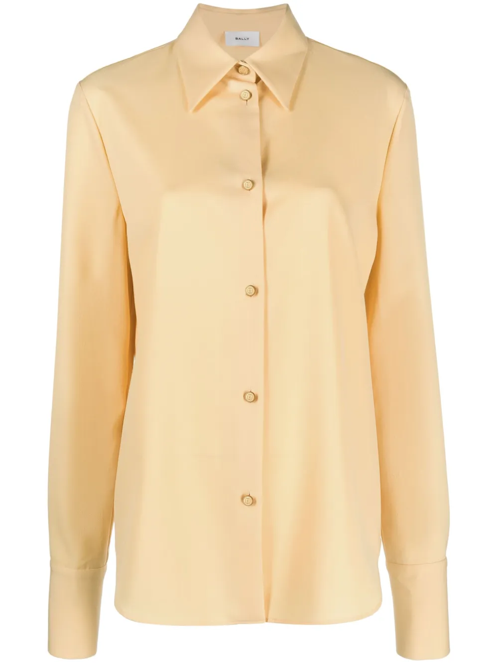 Shop Bally Long-sleeve Piqué Shirt In Neutrals