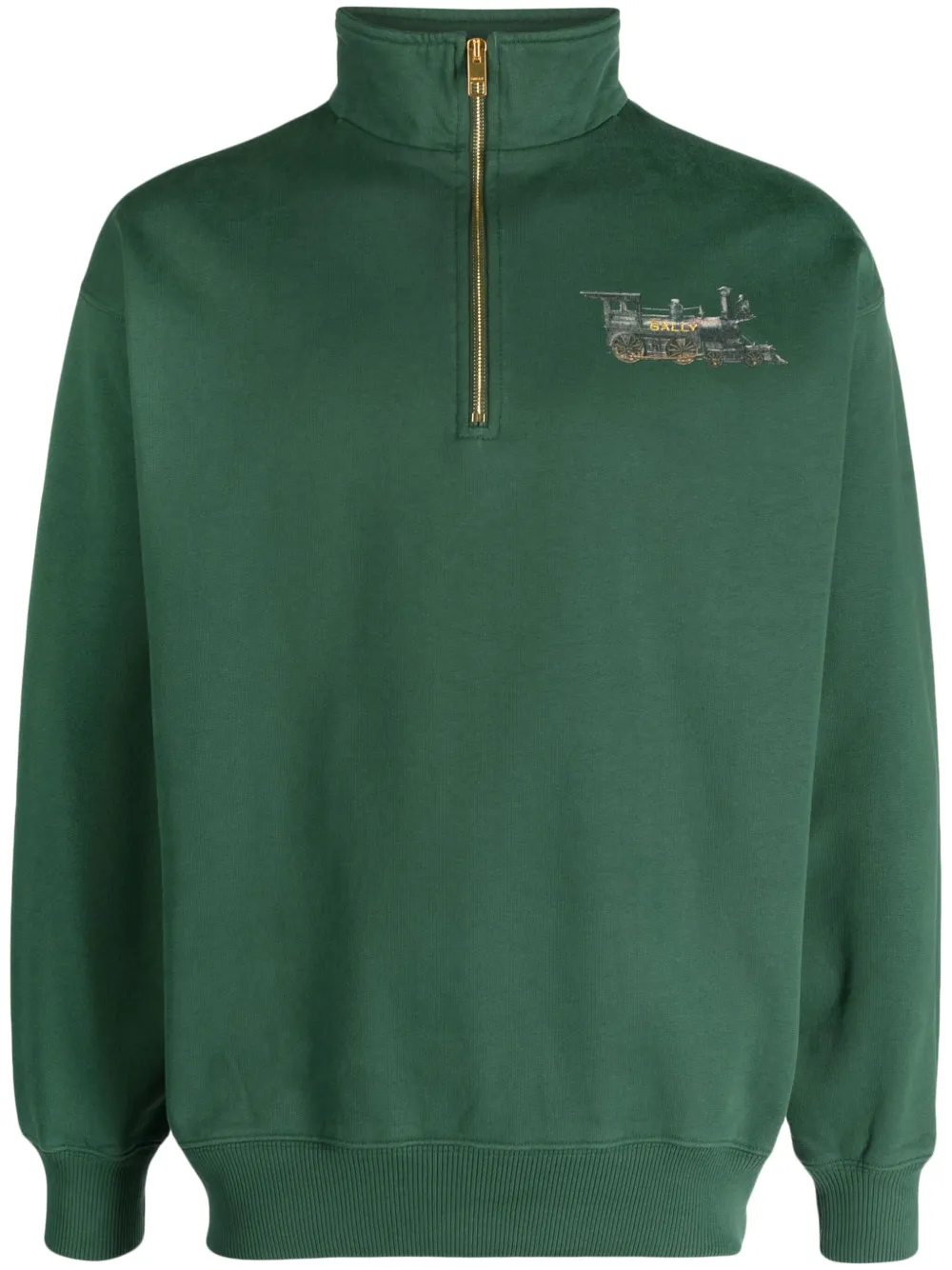 Bally Sweater met geborduurd logo Groen