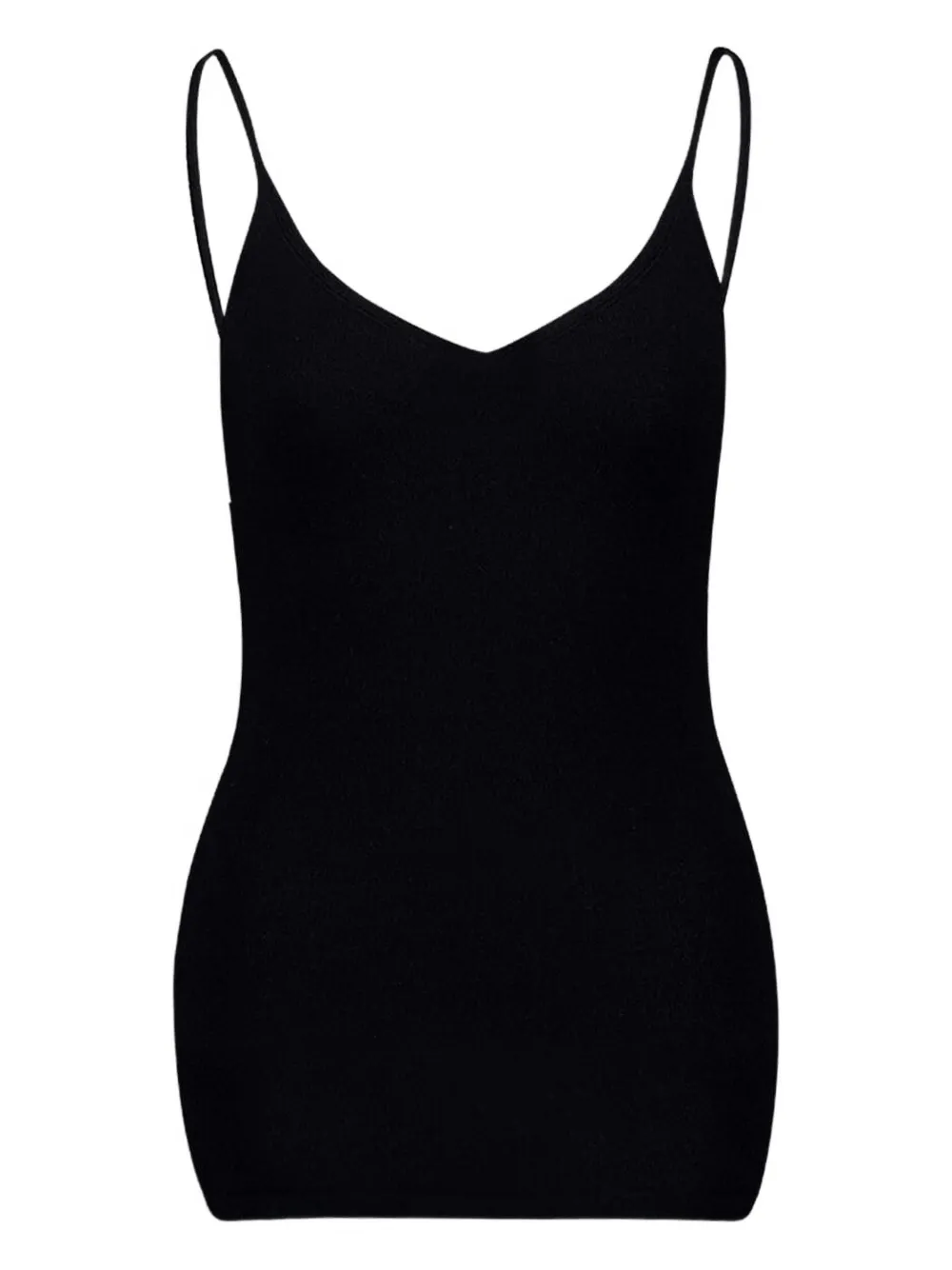 PAULA Kali spaghetti-strap ribbed top | Black | Image 1