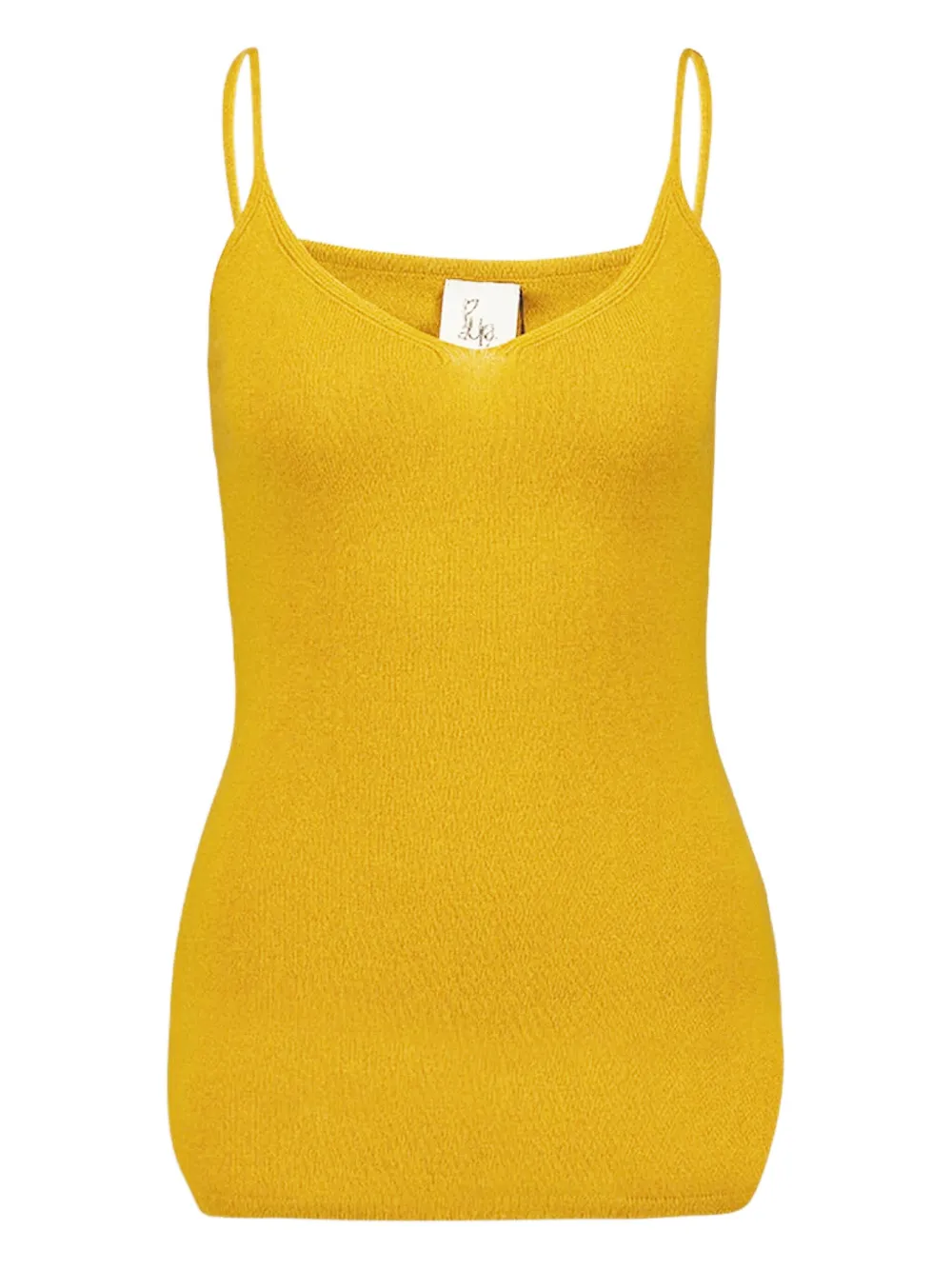PAULA spaguetti strap knit top | Yellow | Image 1