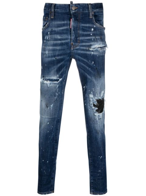 DSQUARED2 distressed low-rise skinny jeans Men