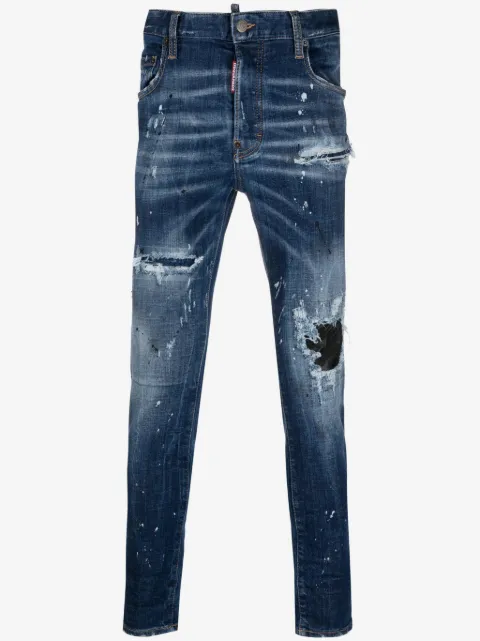 DSQUARED2 distressed low-rise skinny jeans