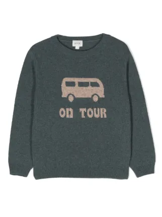 Knot On Tour intarsia knit Jumper Blue FARFETCH